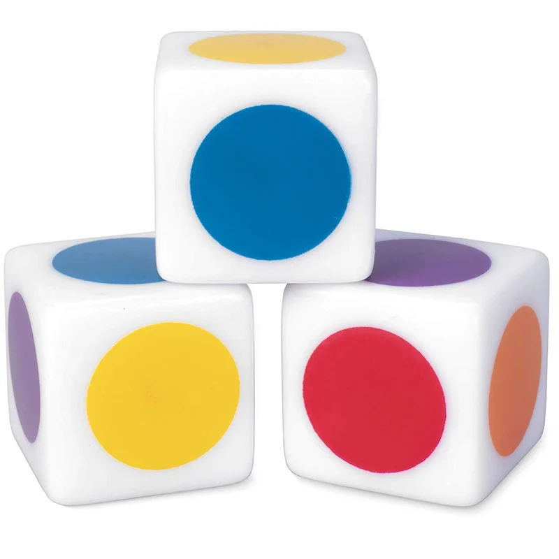 10/20/50 Pieces 16mm Acrylic D6 Dice With Colorful Point And Right Angle Six Sided Cube Family Party Funny Table Games Parts game dice dice set acrylic dice