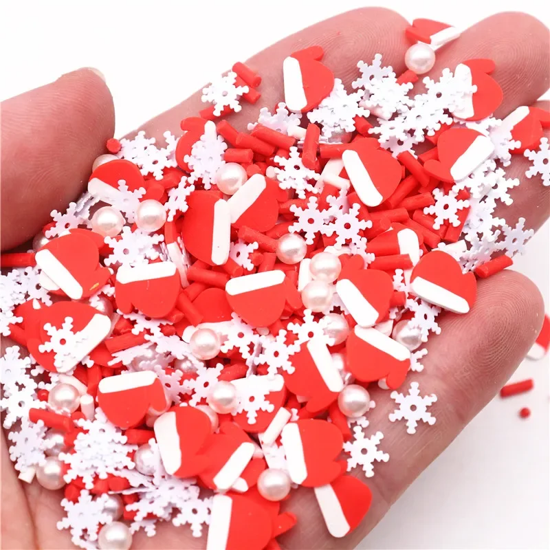 Christmas Polymer Clay Slices Sprinkles Snowflake Penguin Halloween Hot Clay DIY Supplies Nails Art Slime Phone For Gift Toys polymer clay kit polymer clay slime toy