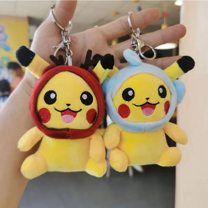 Buy Véritable Pokémon Pikachu Porte-clés Femelle Mignon de Bande Dessinée  Poupée De Voiture Porte-clés Anneau Couple Sac Pendentif ｜Keychain-Fordeal