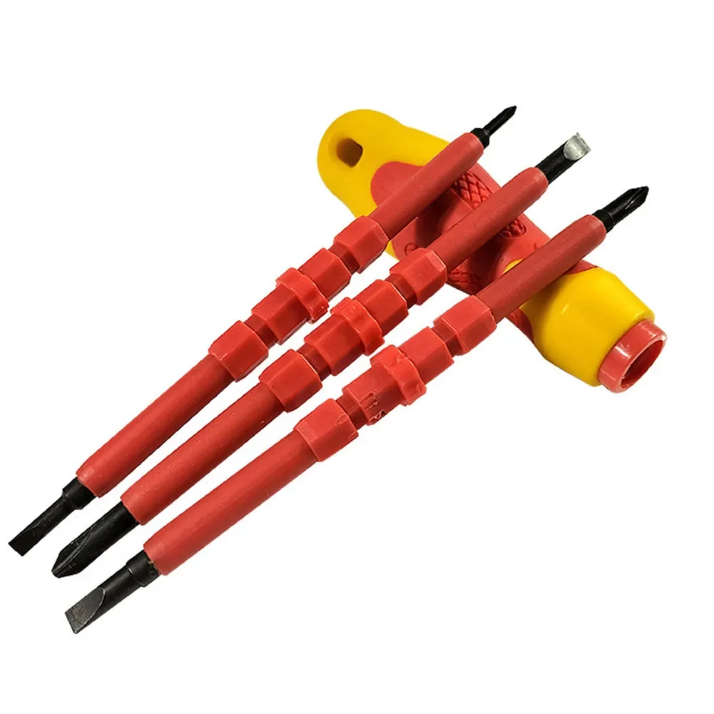 4pcs/set Insulated Screwdriver Set Multi-Purpose Electricians Slotted Cross Screwdriver Bit Electricians Hand Tools PH0 PH1 PH2