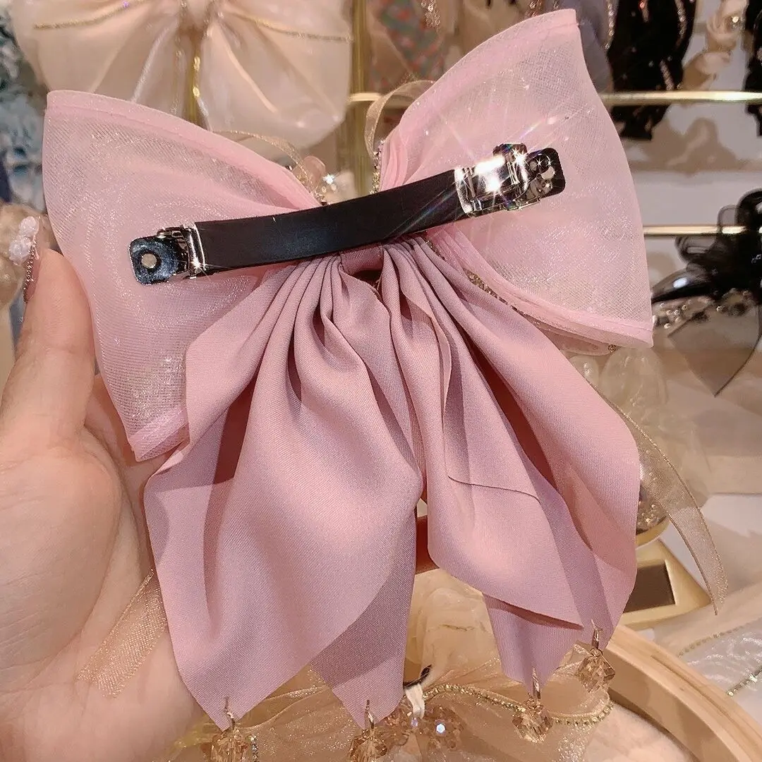 ヘアアクセサリー SILK SATIN BOW HAIR CLIPE Amazon.com : 8PCS Silky Satin Hair Bows Hair Ribbon Hair