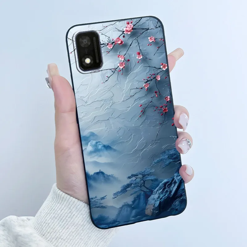 Adorable Cartoon Soft Silicone Protective Phone Case - Printed Design Cover