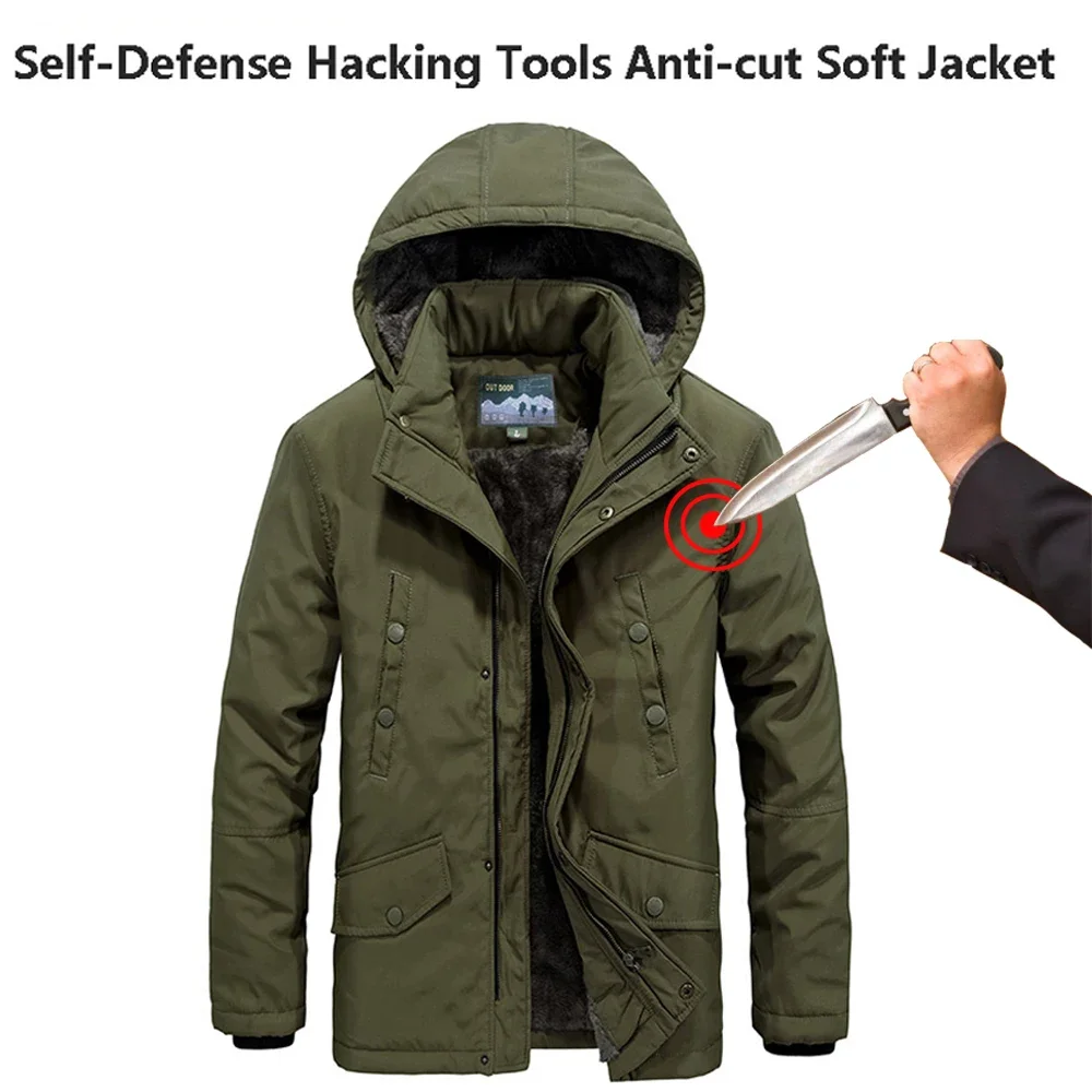 

Military Tactical Stab Proof Chop Proof Self-Defense Thickened Warm Jacket Flexible Invisible Police Safety personnel Clothing