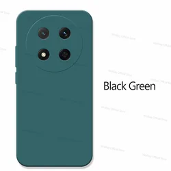 Shockproof Liquid Silicone TPU Protective Phone Case for Honor Magic 7 Lite 5G (BlackGreen)
