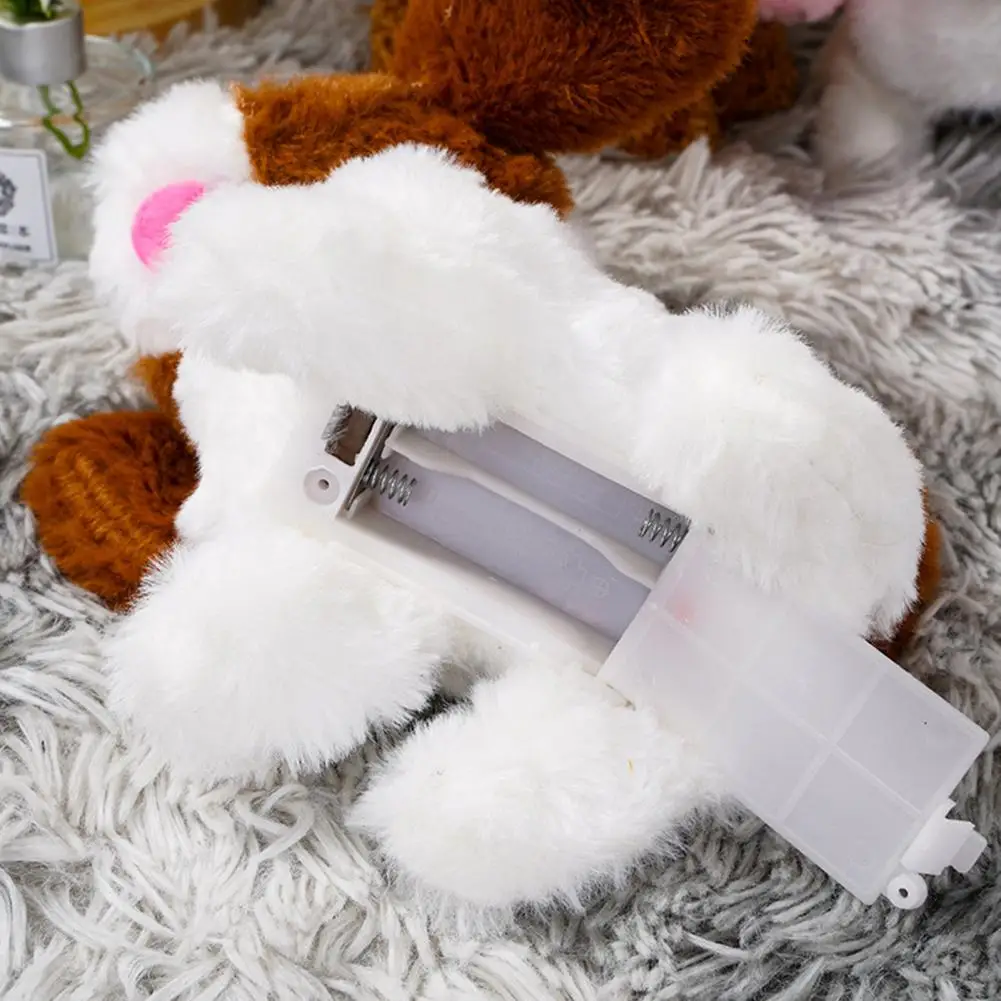 Simulation Electric Plush Puppy Doll Toy Barking Walking Cognitive Interactive Plush Toy for Baby Birthday Gift