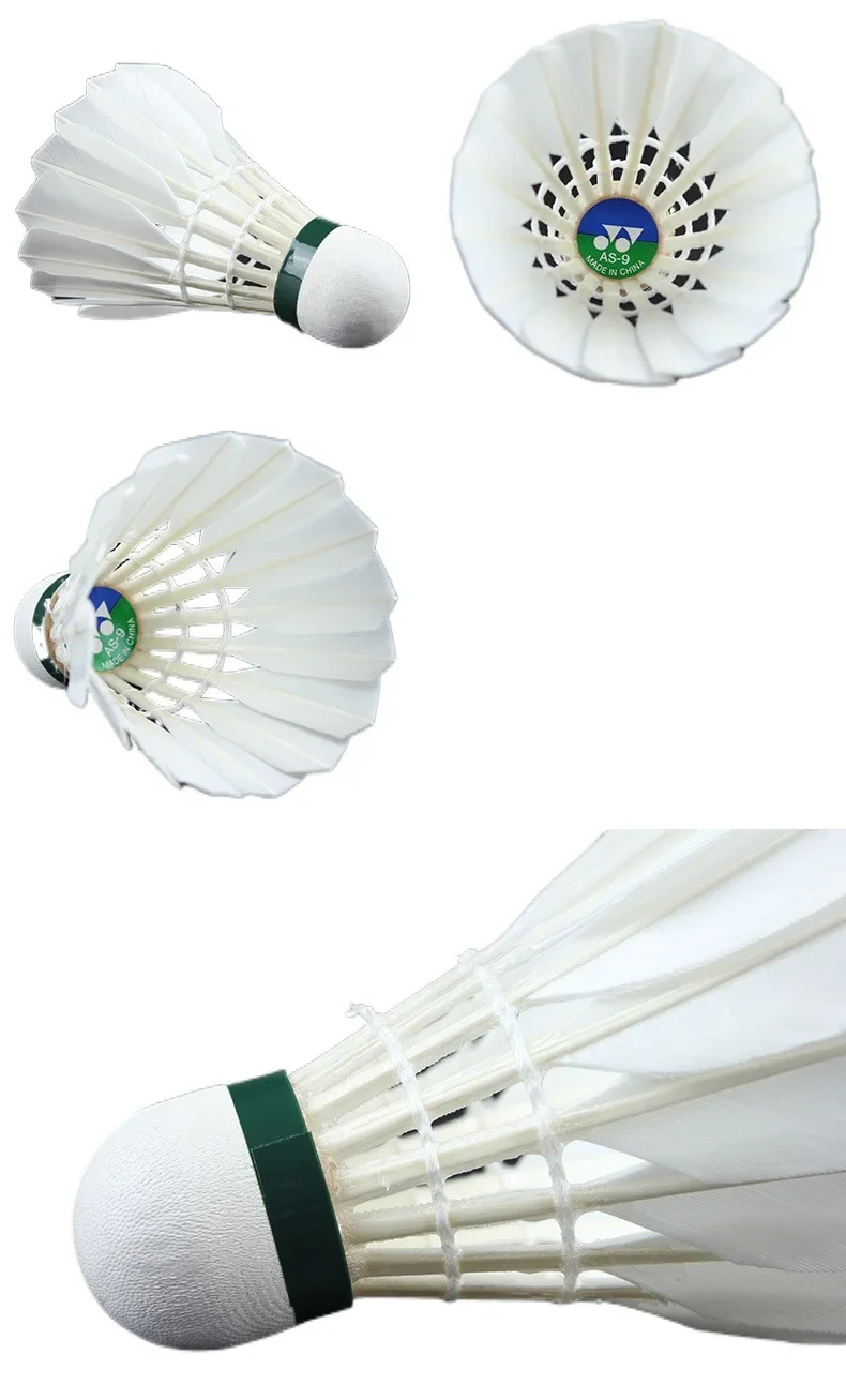 YOENX Durable Training Shuttlecocks 12-Pack Goose Feathers Competition Quality Badminton Matches Training Gear
