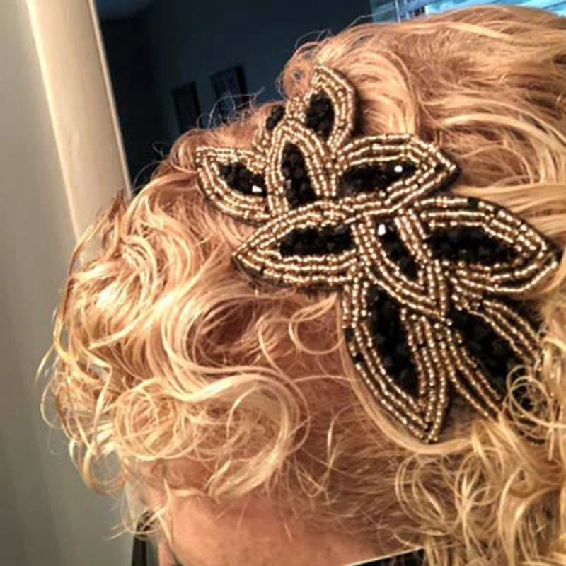 

Handmade Beaded Headband Vintage Headband Headdress One Size