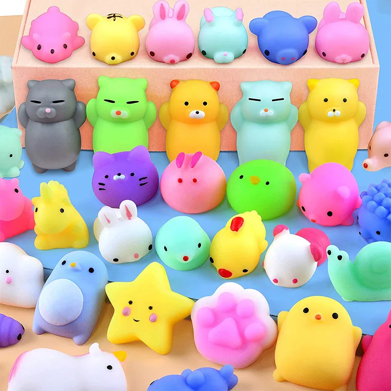 Mini Cute Cartoon Animal Stress Relief Toys 20Pcs for Boys Girls Birthday Party Favor Pi&ntilde;ata Filler Carnival Kids Party Supplies