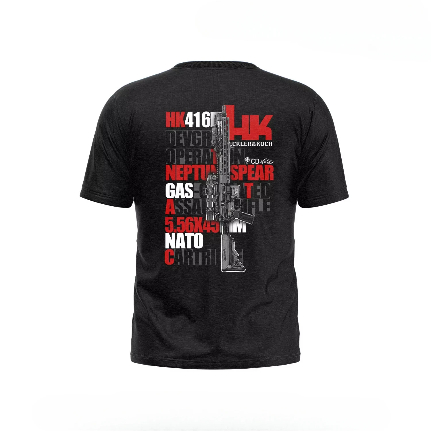 Heckler & Koch HK416 Army Fan Club Outdoor Training Match Short Sleeve T-shirt cotton round neck T-shirt