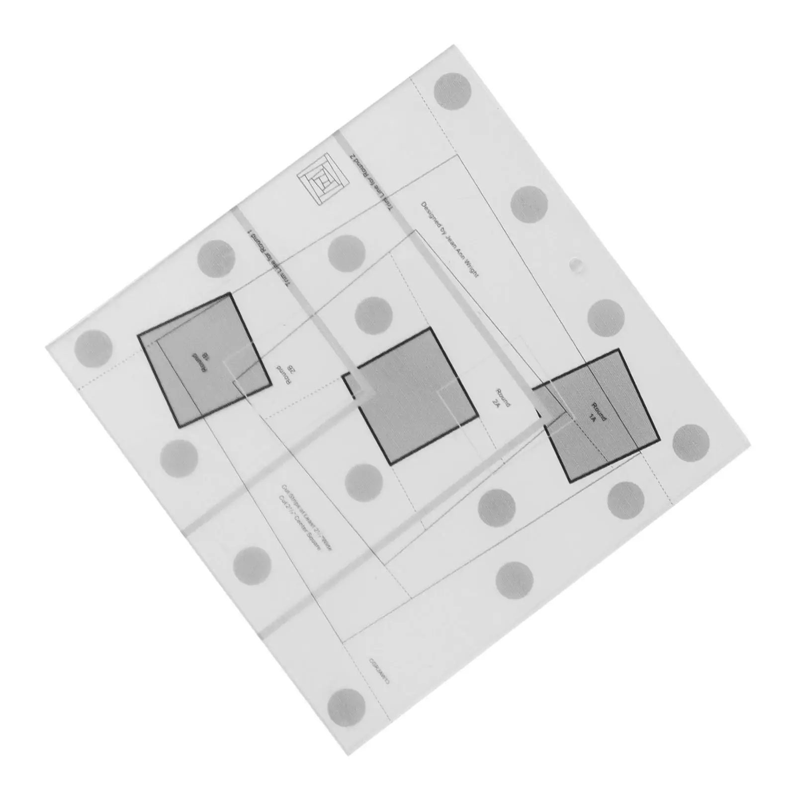 Transparent Acrylic Log Cabin Quilt Ruler-Creative Grids Trim Tool for Accurate Quilting