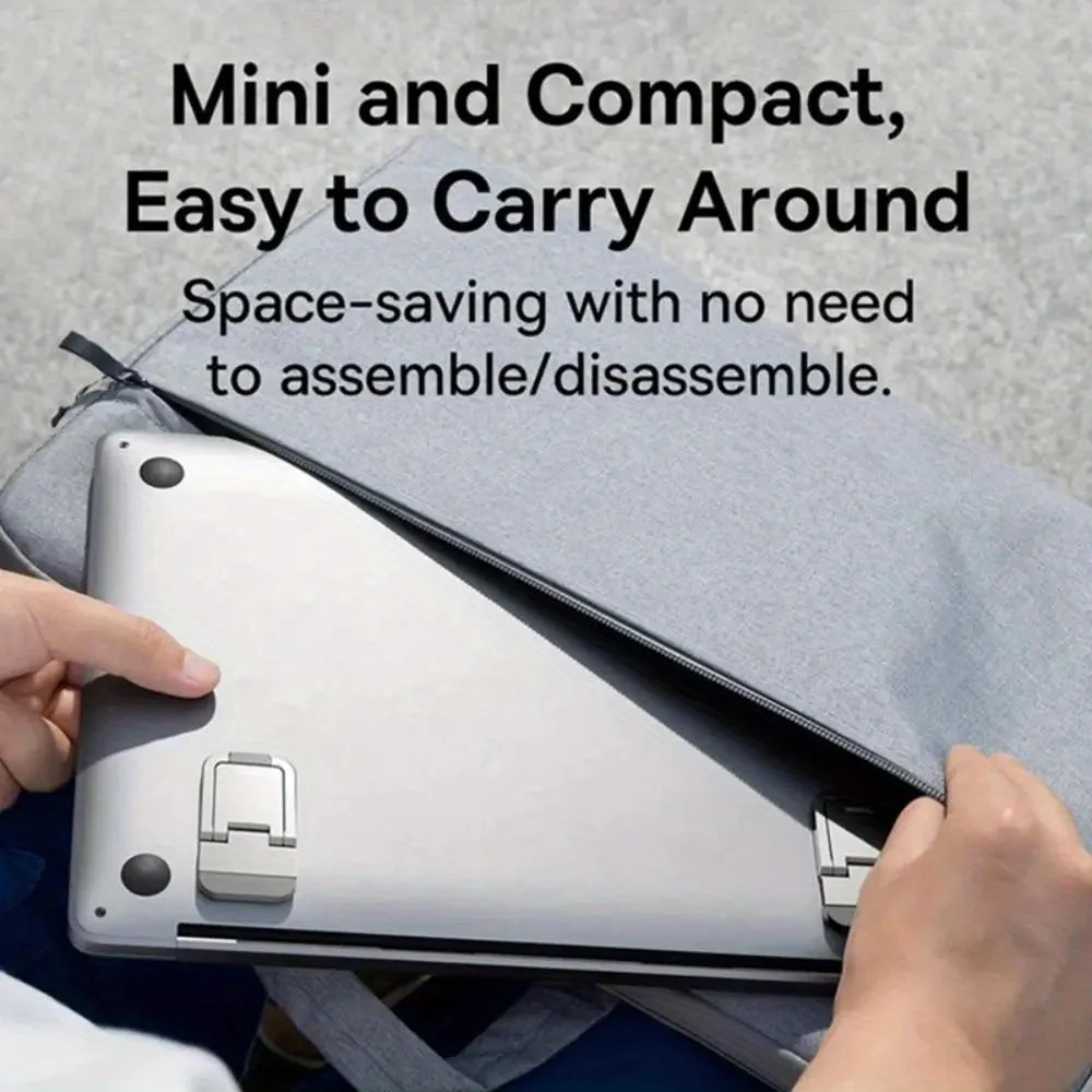 2Pcs Foldable Laptop Stand Home Invisible Non-slip Notebook Bracket Universal Plastic Support for HP Dell Lenovo