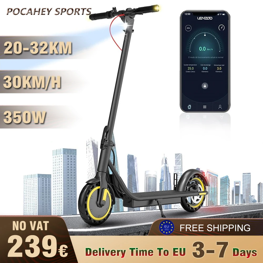 Scooter Elettrico 350W 36V 10Ah 30 Km/H Velocità Massima Pieghevole Adulti Scooter Elettrico Smart Mobility Escooter Con Controllo App
