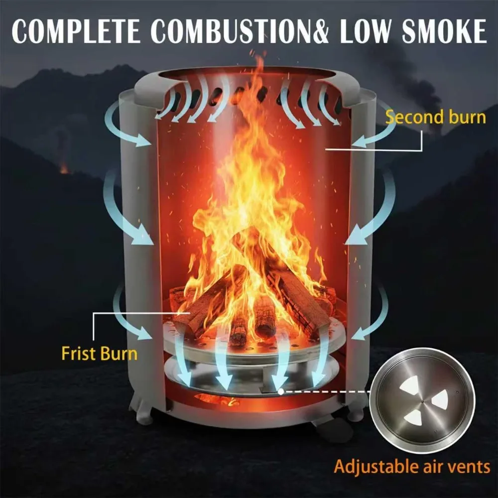 Portable Smokeless Tabletop Fire Pit 2