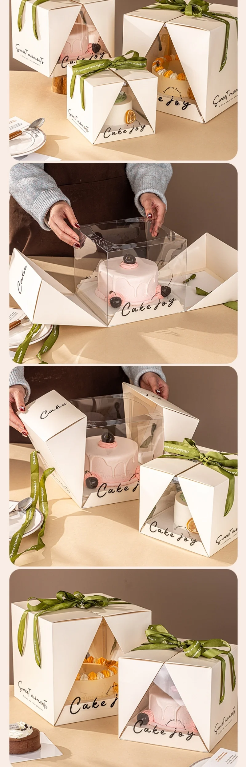 Life Surprise Cake Box with Handle – Recyclable Paper Box for 4/6/8 Inch Cakes – Ideal ... - SKU CCL60866 - UGI Packaging