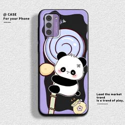Cute Panda Flower Shockproof Silicone Phone Case - Cartoon Design Cover for Nokia G42 5G (HS-C0037)