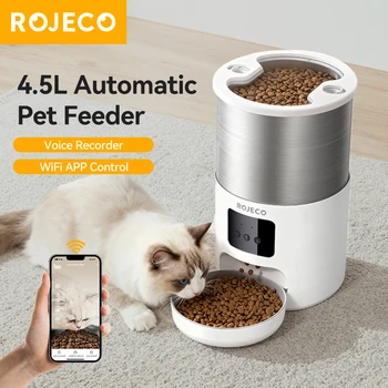 ROJECO 4.5L WiFi smart pet feeder