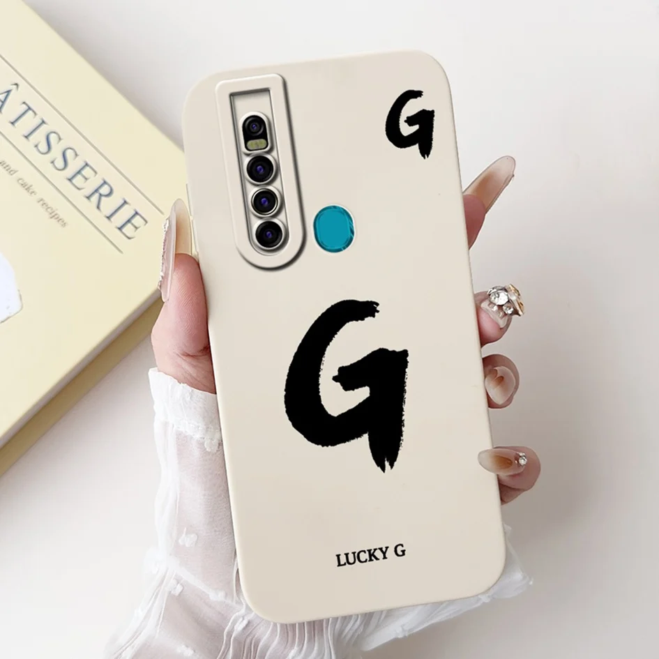 Luxury Initial Letters Soft Silicone Bumper Case
