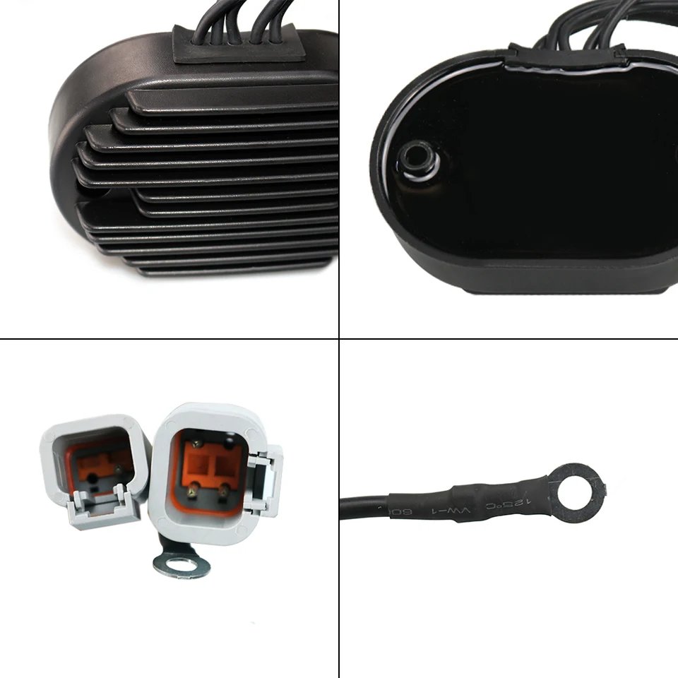 12V Voltage Regulator Rectifier For Harley-Davidson Softail FXST Deluxe FLSTN 2008-2013 – Replaces 74540-08, Black