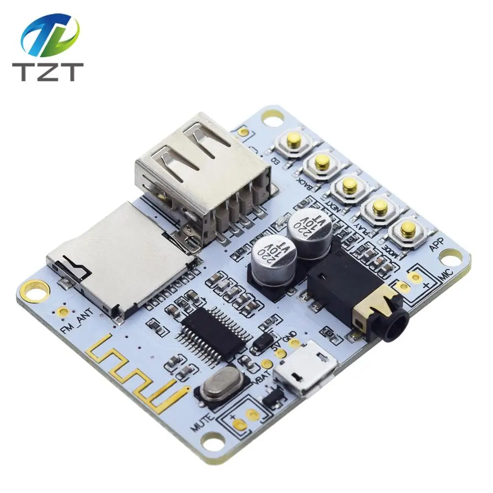 Bluetooth Audio Receiver Board With Usb Tf Card Slot Decoding Playback