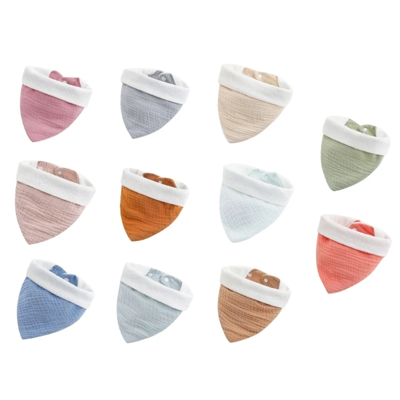

Solid Color Burp Cloth Snap Button Feeding Bib for Toddler 0-36M Baby Supplies BX0D