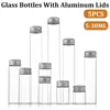 5PCS Mini Glass Bottles with Screw Caps  Aluminum Top Metal Lids 5-30ML Small Glass Sample Bottle Essential Oils Home Storage 1