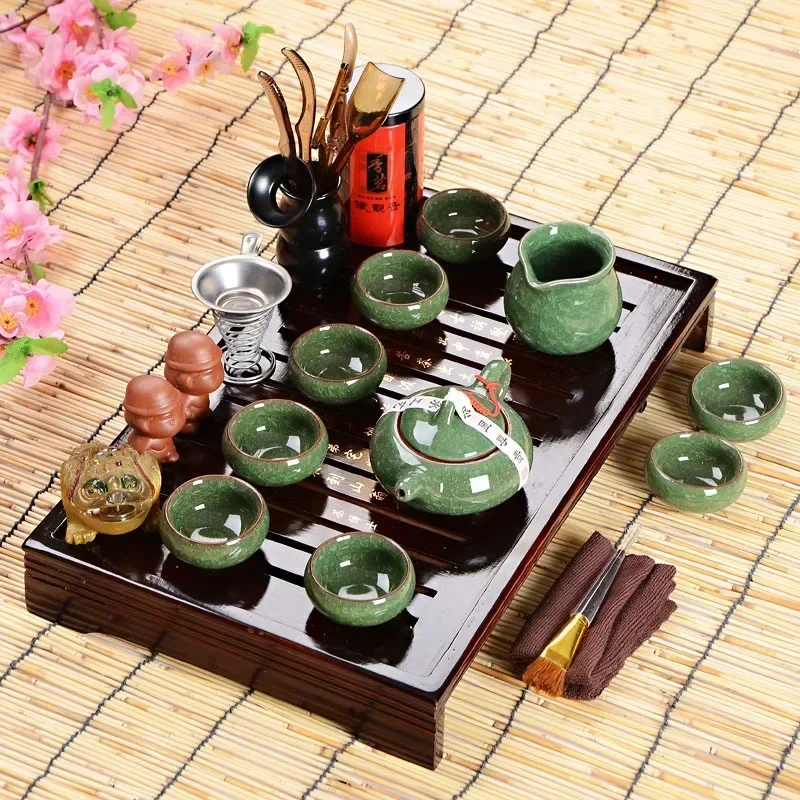 Tea Set Tea Ceremony Tools Fathers Day Gift Idea Kung Fu Tea Set Chinese Tea Ceremony Table Over Eight-piece Set