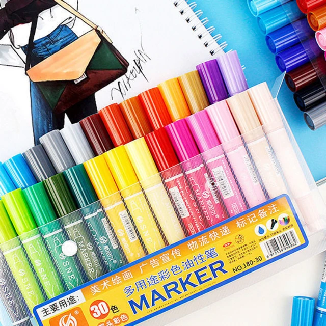 Double-ended Oil-based Markers Colored Permanent Marker Painting Tools For  Kids Graffiti Drawing Art Supplies Kawaii Stationery - Paint Markers -  AliExpress
