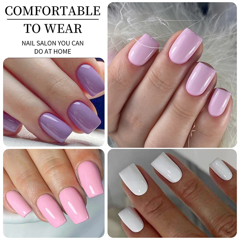 Coffin Press On Nails Short Square False Nail Tips 96pcs Set_voghion.com