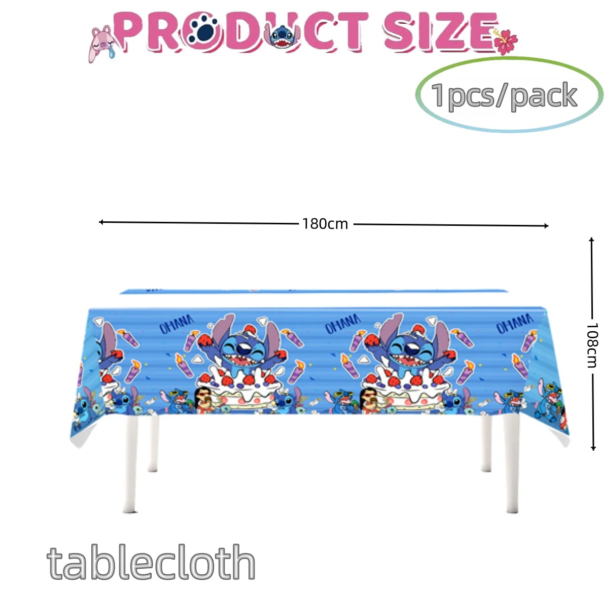 thumbnail image 1 of Decoración de fiesta de cumpleaños de Disney Lilo Stitch, vaso desechable, plato, mantel, servilleta, baby shower, regalos para niños, suministros para fiestas, 1 of 5