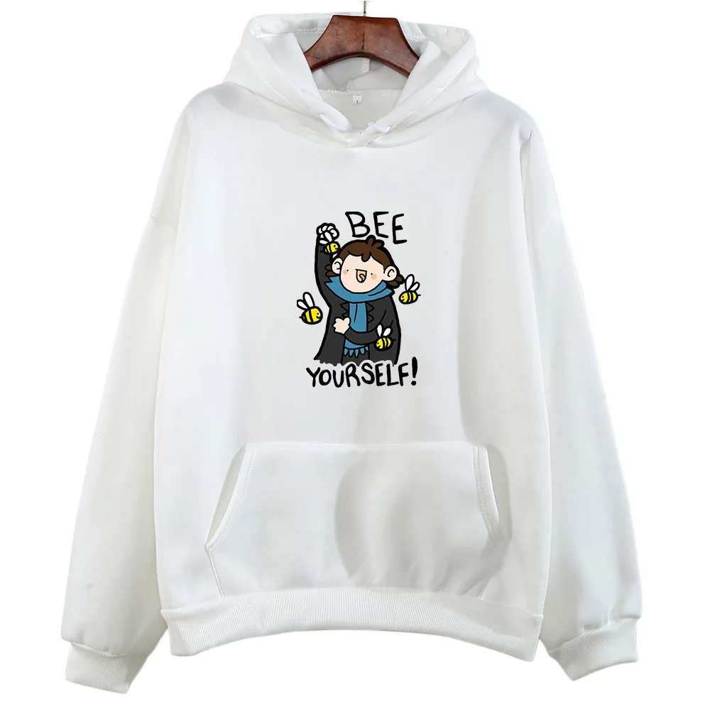 

Be Youself Letter Print Sherlockk and John Hoodie Women Kawaii Anime Clothes Manga Graphic Sweatshirts Fall Casual Fashion Hoody