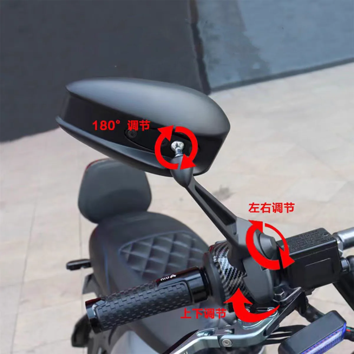 혼다 MSX125 GROM MSX 125 오토바이 백미러 스쿠터용, E-Bike 백미러, 8mm, 10mm