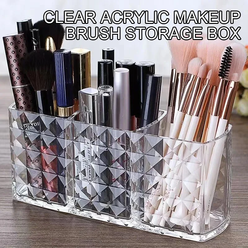 Clear Acrylic Cosmetic Organizer and Display Stand