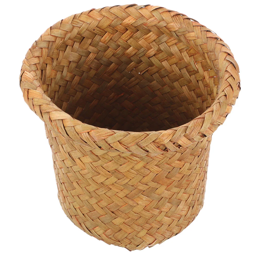 

Woven Trash Can Hand Woven Basket Seagrass Woven Basket Woven Trash Container