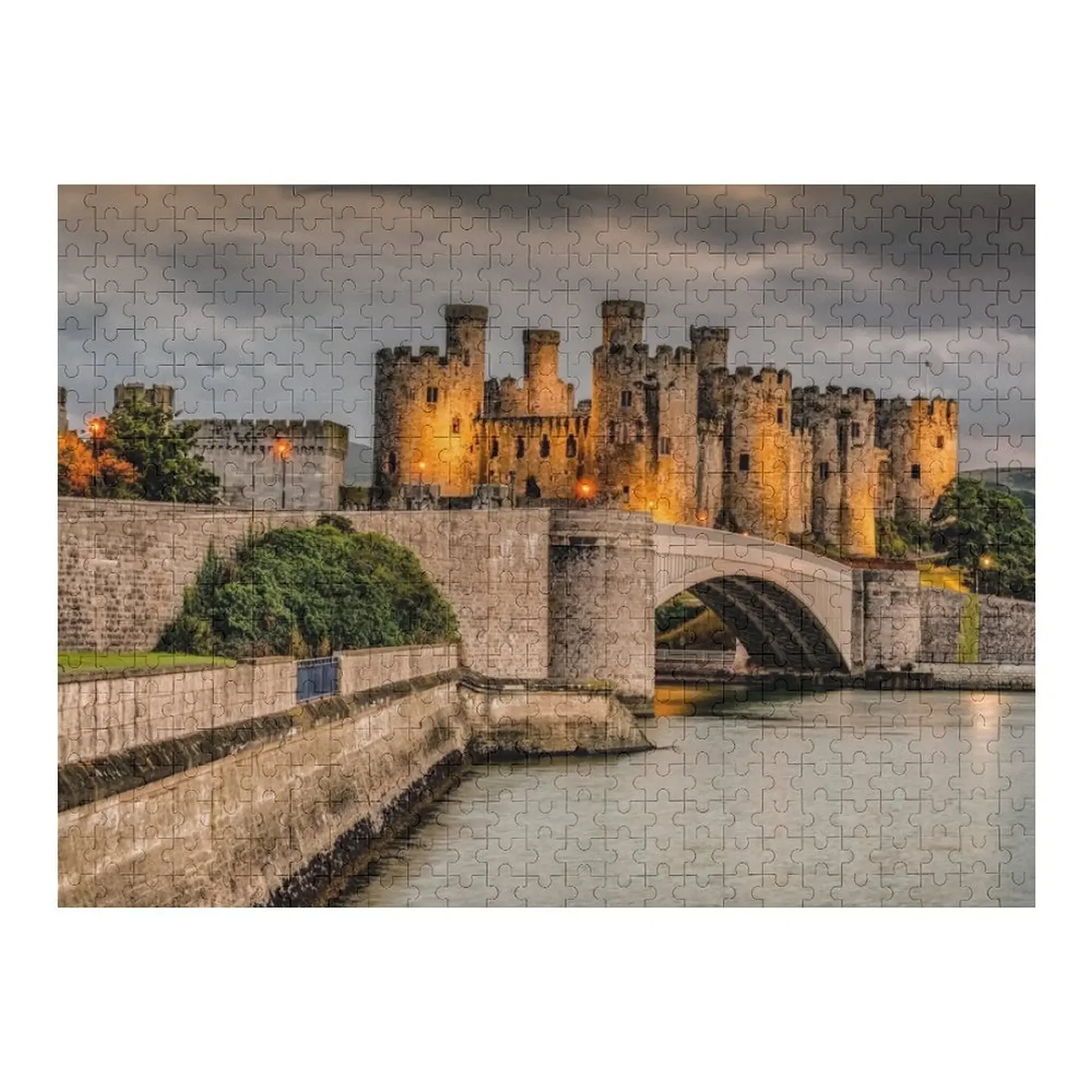

Conwy Castle Wales by Lamplight Jigsaw Puzzle Customized Toys For Kids Custom Name Child Toy Puzzle