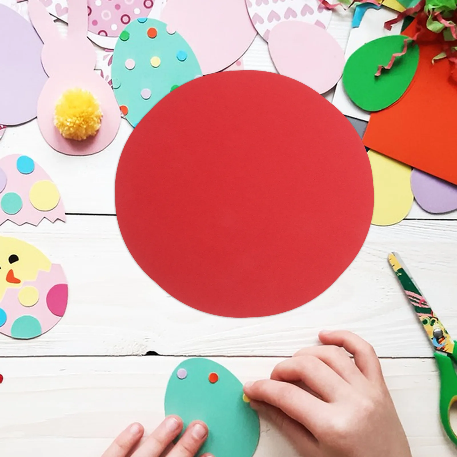 20Pcs 그림 그리기위한 라운드 DIY 골판지 시트 두꺼운 빈 드로잉 종이 생생한 색상 휴대용 재사용 가능한 미술 용품