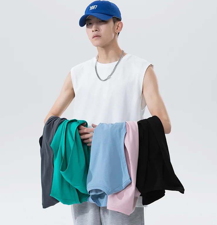 

Heavy-weight combed cotton short-sleeved T-shirt round neck loose printing men and women solid color blank shirt