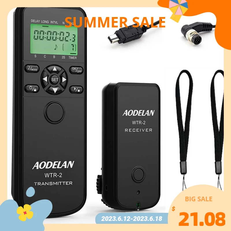 AODELAN Temporizador de cámara inalámbrico, disparador de Control