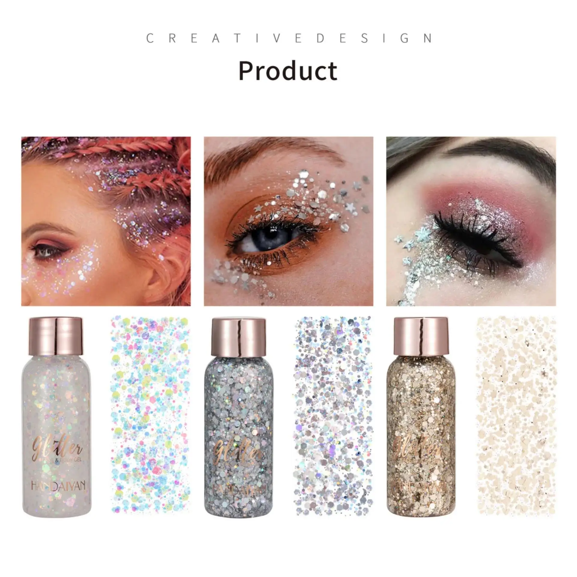 Vibrant 9-Color Glitter Gel for Multi-Purpose Party Makeup