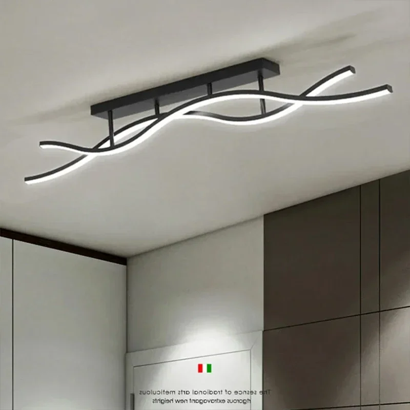 

Modern LED Ceiling Lamp for Living Dining Room Corridor Aisle Bedroom Line Shapes Chandelier Home Decor Indoor Lighting Fixture