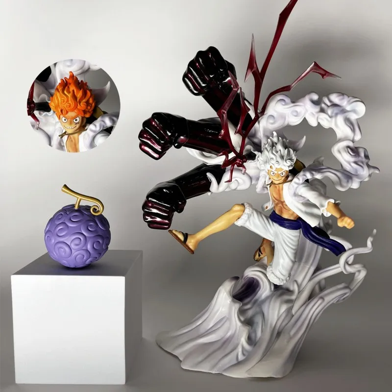 Iu Studio One Piece Figurine Gear 5Th 5 Sun God Nika Monkey D Rufy H32Cm Anime Model Action Figure Doll Model Regalo Di Compleanno