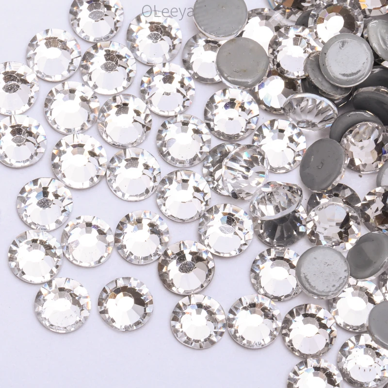Description Picture 4 of itemHigh Quality Better DMC Clear Hotfix Rhinestones Super Bright Glass Strass Iron On Crystal Hot fix Rhinestone For Fabric Garment