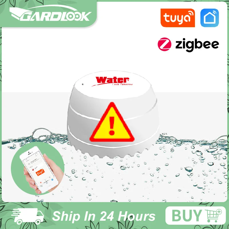 

Детектор утечки воды GARDLOOK Zigbee, умный датчик с оповещением о переливе и низкой чувствительностью