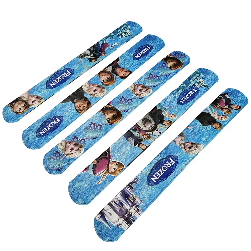 Kids Happy Birthday Party Favor Princess Frozen Elsa Anna Slap Bracelet Party Gift Souvenir 12PCS