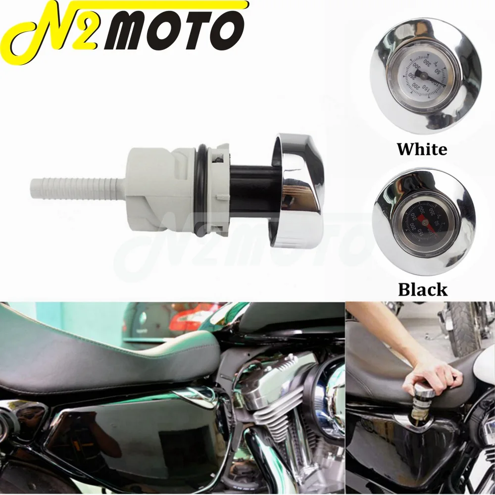 Astina Livello Olio Magnetica In Alluminio Con Indicatore Temperatura Per Harley-Davidson Sportster XL1200XS 2018-2019 E Modelli Compatibili (2004-2019)