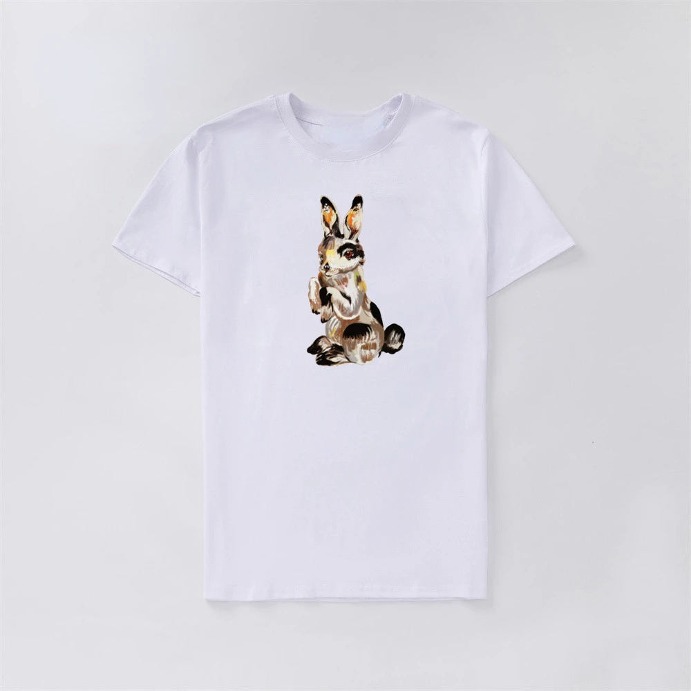 

Summer new fashion trend all-match simple round neck T-shirt fashion printing top T-shirt S-4XL