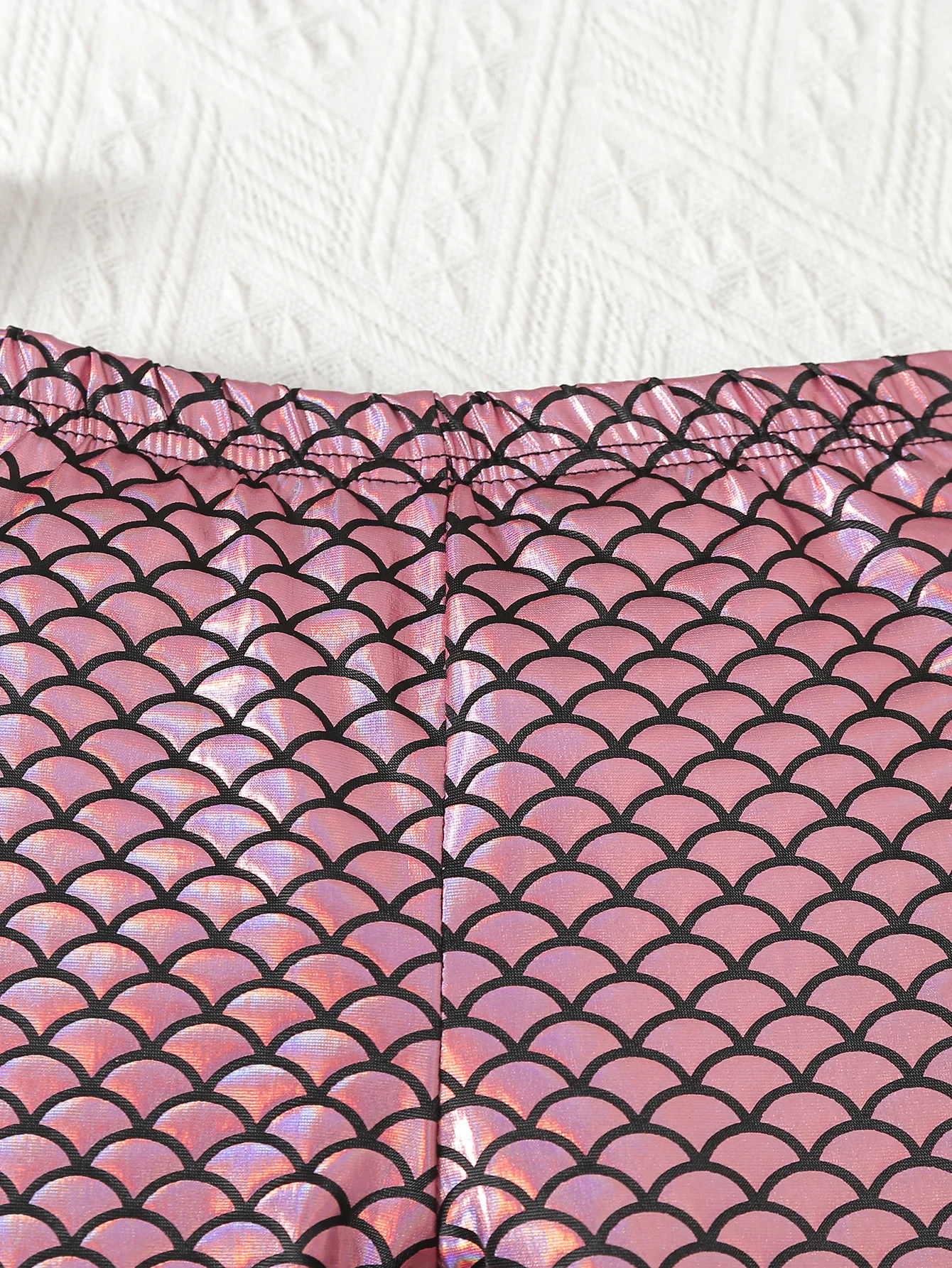 Autumn Spring Baby Girls Pants Mermaid Fish Scale Print Fashion Flared Pants Leather Baby Clothes baby trousers