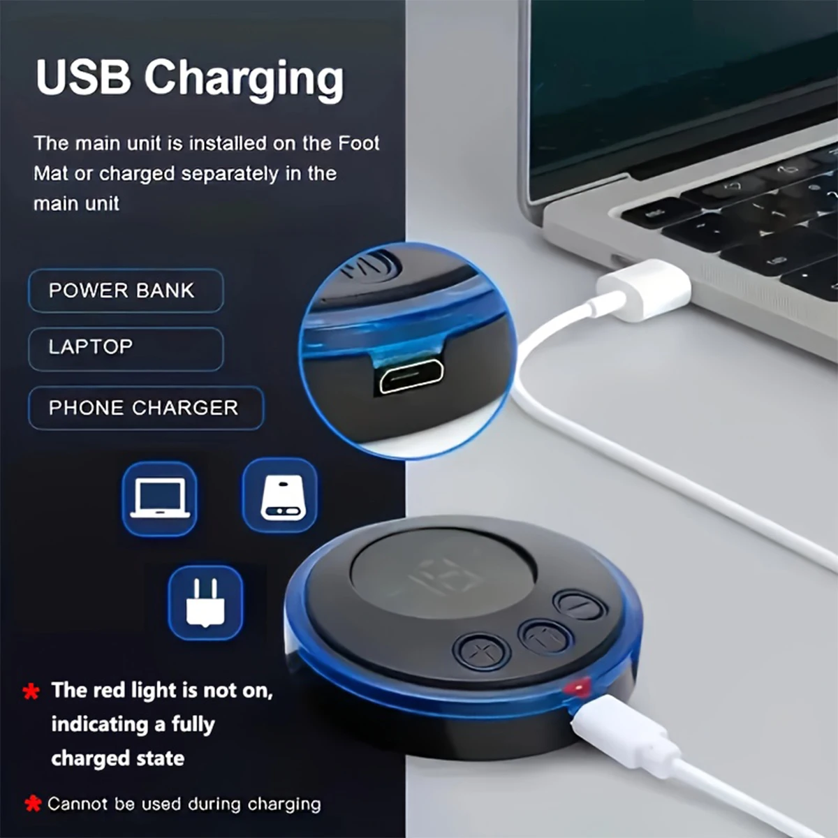 Smart Wireless 3 in 1 Fitness Trainer USB Rechargeable Targets Abs and Arms Powerful Electric Body Slimming and Fitness Device