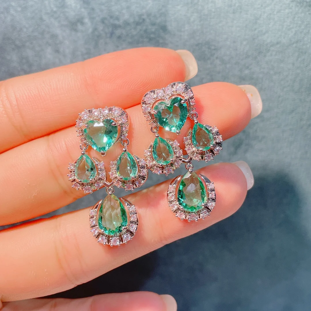 

HIBRIDE модные серьги-капли белого цвета с фианитами для невест капли воды Дубай Нигерия женские свадебные аксессуары E-1129