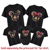 New Gingerbread Mickey Minnie Print Family Matching Christmas Shirts Funny Family Look Disneyland Xmas Trip Tops Tees Outfits 3