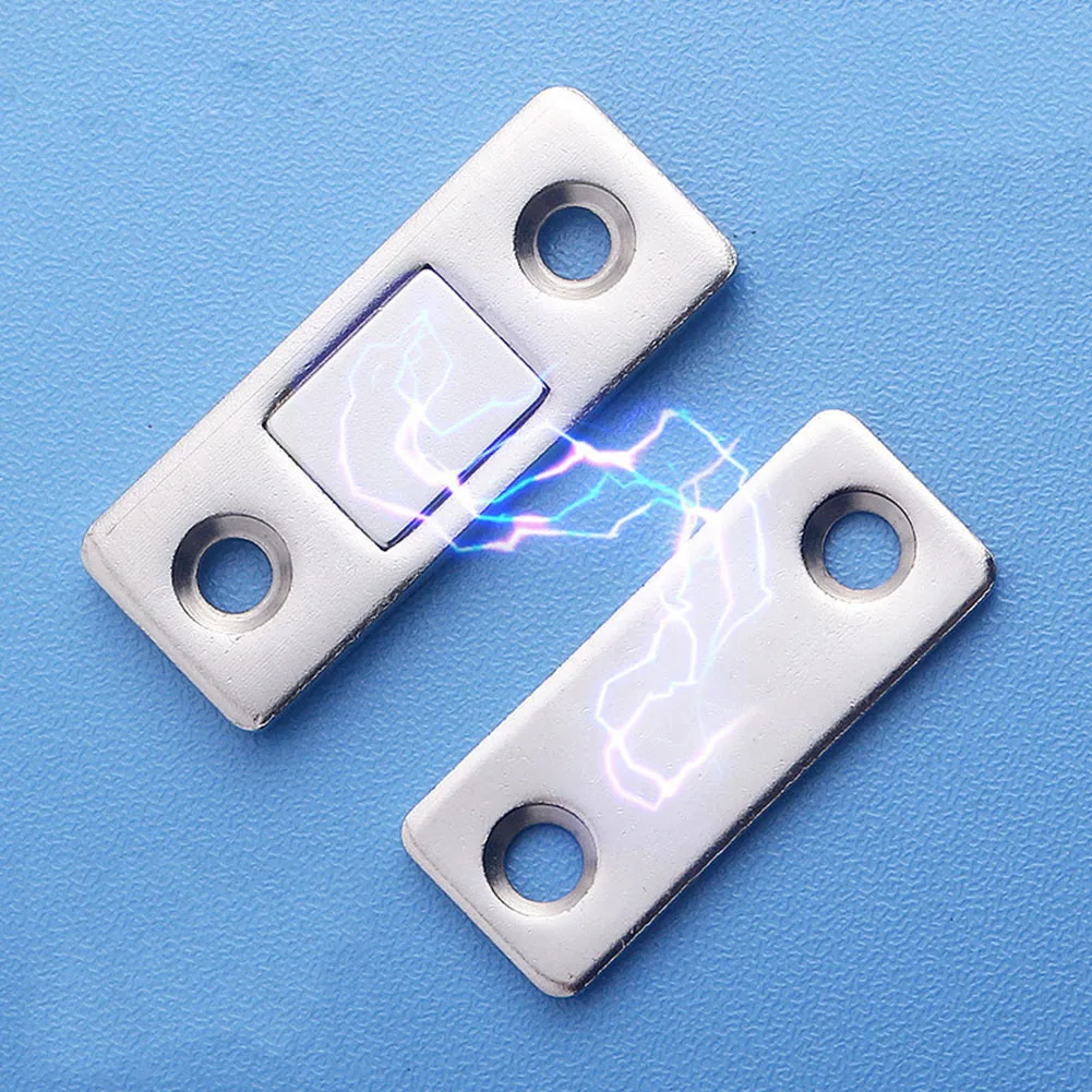 

High Quality Brand New Home Cabinet Door Locks Latches Cabinet Door Suction 4 Sets 42*32mm Attractor Hole-free Invisible